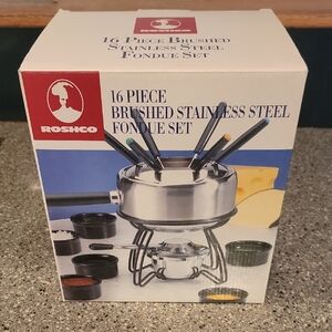 Stainless Steel Fondue Set - Silver